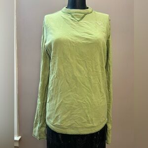 Vintage Abercrombie & Fitch Green Wide Stitch Muscle Sweater 100% Cotton Size S